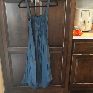 Chic Blue Midi Dress